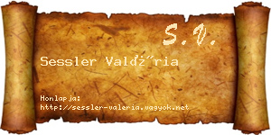 Sessler Valéria névjegykártya